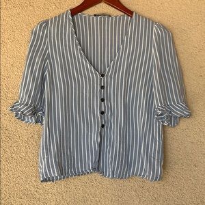 Zara cropped button up